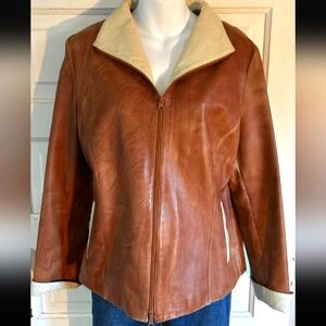 Women's Firenze Italian leather jacket size large.